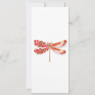 Flower dragonfly with jewellery sakura advice card