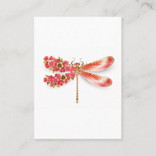 Flower dragonfly with jewellery sakura appointment card