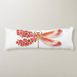 Flower dragonfly with jewellery sakura body cushion