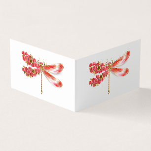 Flower dragonfly with jewellery sakura business card