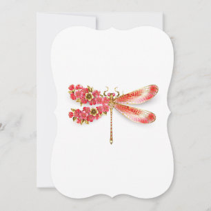 Flower dragonfly with jewellery sakura card