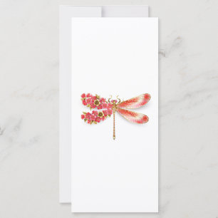Flower dragonfly with jewellery sakura card
