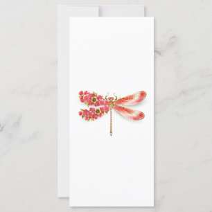 Flower dragonfly with jewellery sakura card