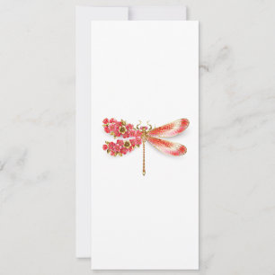 Flower dragonfly with jewellery sakura card