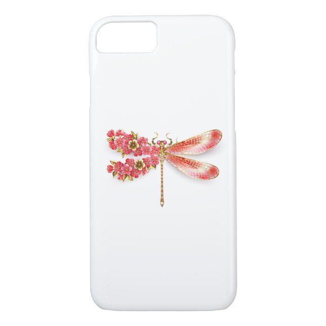 Flower dragonfly with jewellery sakura Case-Mate iPhone case (Back)