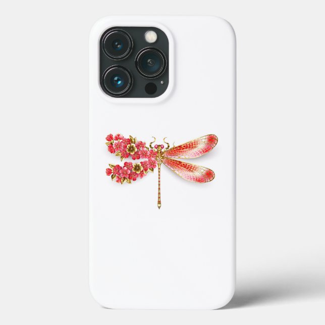 Flower dragonfly with jewellery sakura Case-Mate iPhone case (Back)
