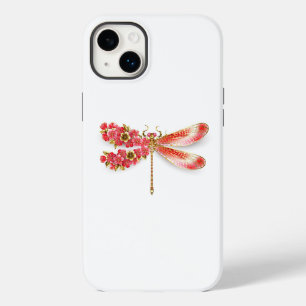 Flower dragonfly with jewellery sakura Case-Mate iPhone 14 plus case