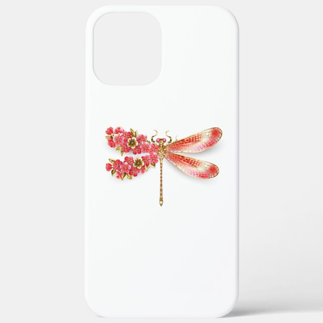 Flower dragonfly with jewellery sakura Case-Mate iPhone case (Back)
