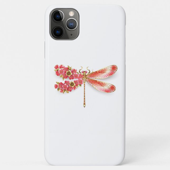 Flower dragonfly with jewellery sakura Case-Mate iPhone case (Back)