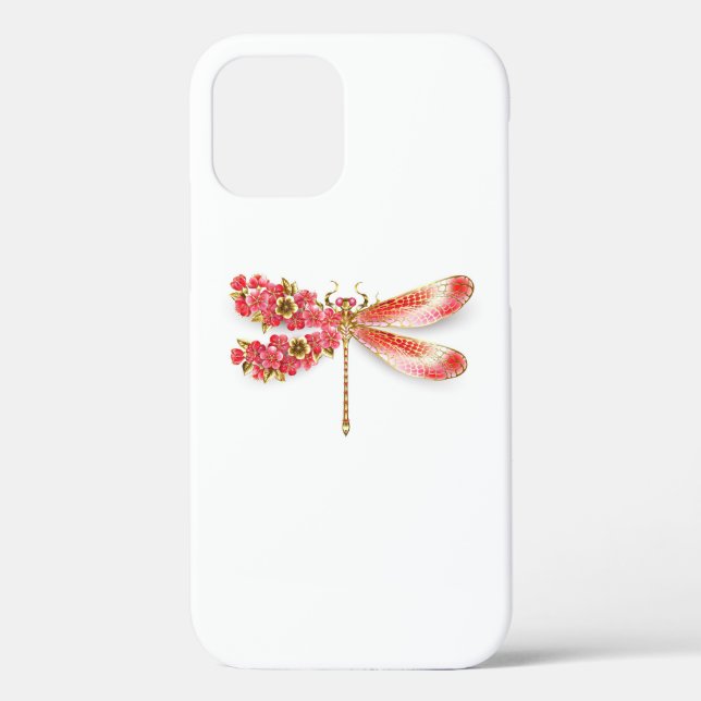 Flower dragonfly with jewellery sakura Case-Mate iPhone case (Back)