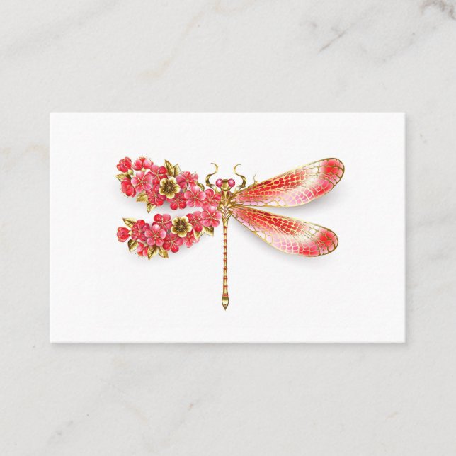 Flower dragonfly with jewellery sakura discount card (Front)