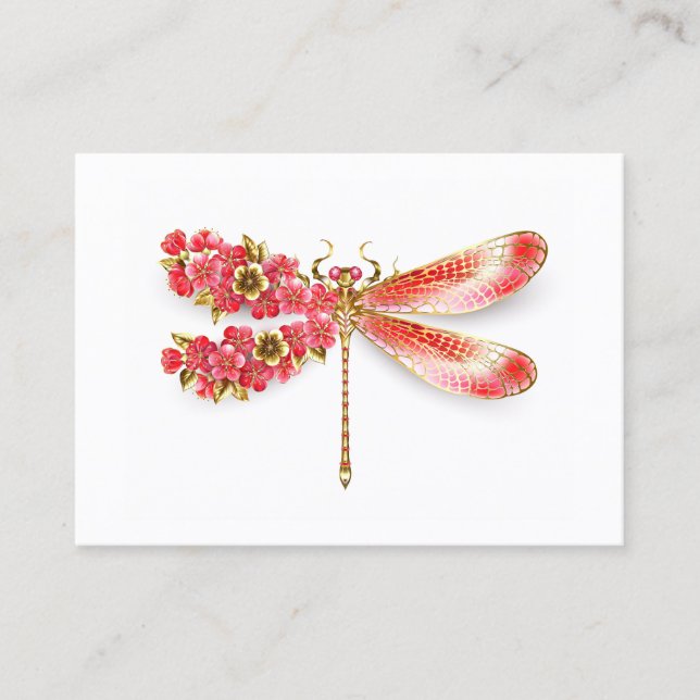 Flower dragonfly with jewellery sakura discount card (Front)