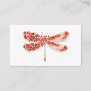 Flower dragonfly with jewellery sakura enclosure card