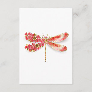 Flower dragonfly with jewellery sakura enclosure card