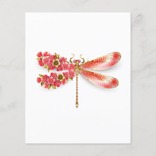 Flower dragonfly with jewellery sakura flyer