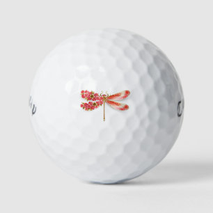 Flower dragonfly with jewellery sakura golf balls