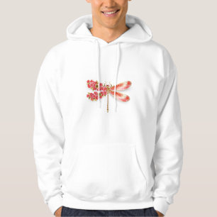 Flower dragonfly with jewellery sakura hoodie