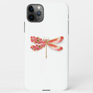 Flower dragonfly with jewellery sakura iPhone 11Pro max case