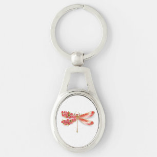 Flower dragonfly with jewellery sakura key ring
