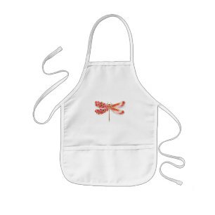 Flower dragonfly with jewellery sakura kids apron