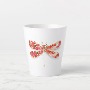 Flower dragonfly with jewellery sakura latte mug