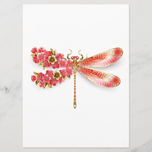 Flower dragonfly with jewellery sakura menu