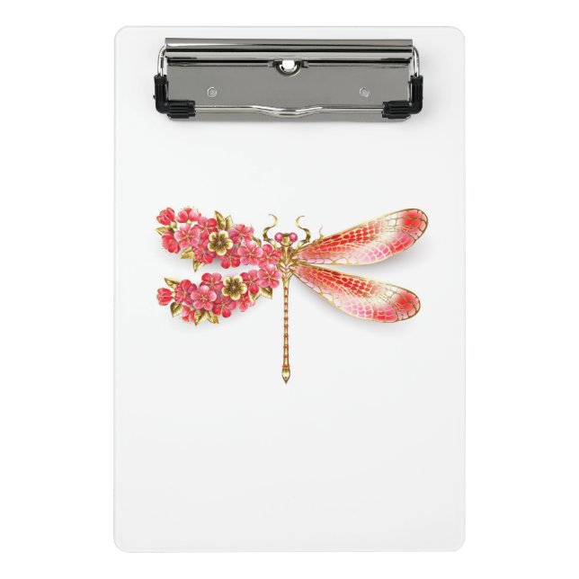 Flower dragonfly with jewellery sakura mini clipboard (Front)