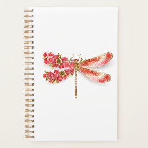 Flower dragonfly with jewellery sakura planner