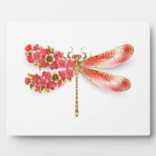 Flower dragonfly with jewellery sakura plaque