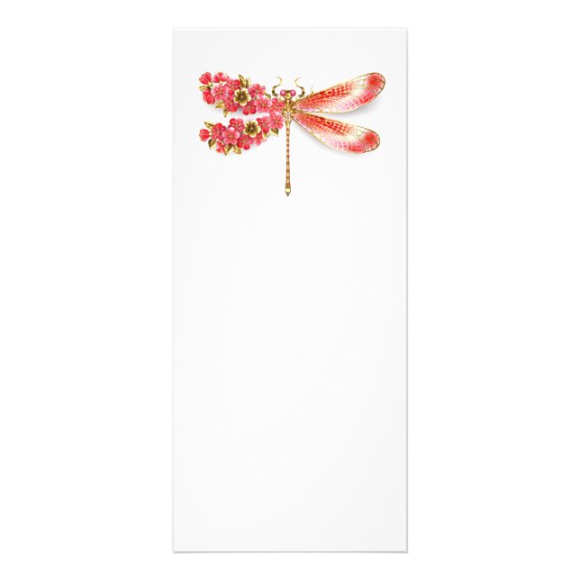Flower dragonfly with jewellery sakura rack card (Front)