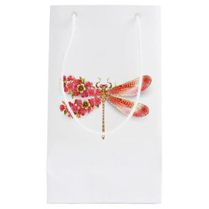Flower dragonfly with jewellery sakura small gift bag