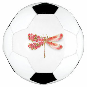 Flower dragonfly with jewellery sakura soccer ball