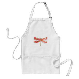 Flower dragonfly with jewellery sakura standard apron