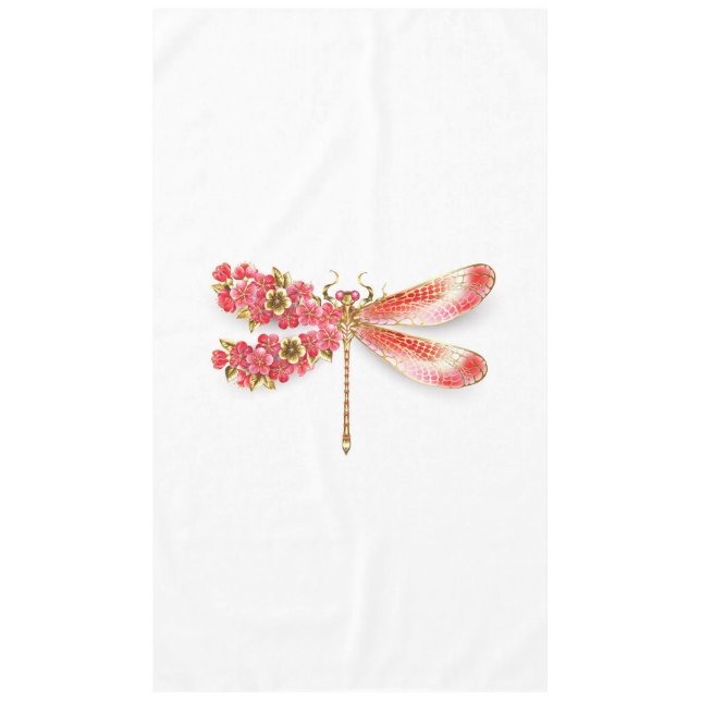 Flower dragonfly with jewellery sakura tablecloth (Front)