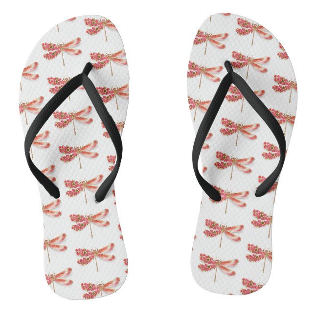 Flower dragonfly with jewellery sakura thongs (Footbed)
