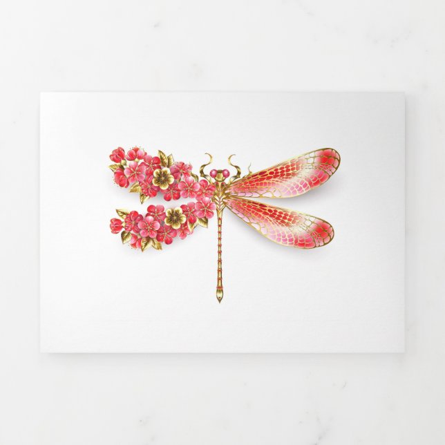 Flower dragonfly with jewellery sakura Tri-Fold programme (Cover)