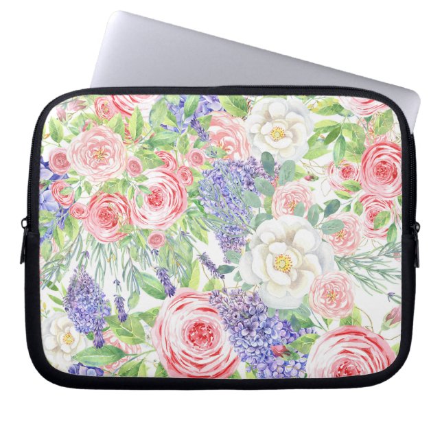 Flower Drawing Easy Laptop Sleeve (Front)