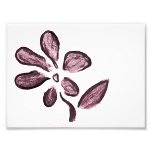 Flower drawing photo print