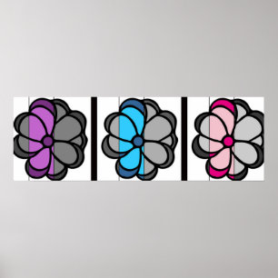 Flower Drawing Poster