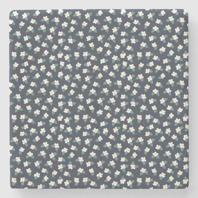 Flower Drawing Stone Coaster (Front)