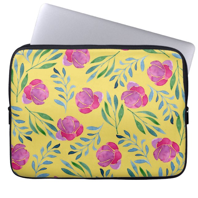 Flower Drawings Easy Laptop Sleeve (Front)