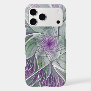 Flower Dream, Abstract Purple Green Fractal Art