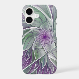 Flower Dream, Abstract Purple Green Fractal Art