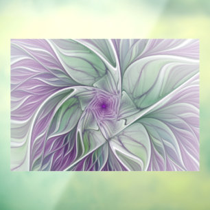 Flower Dream, Abstract Purple Green Fractal Art