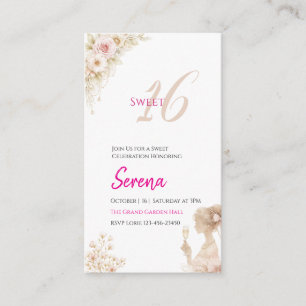Flower Dreamy Soft Sweet 16 Birthday Invitation