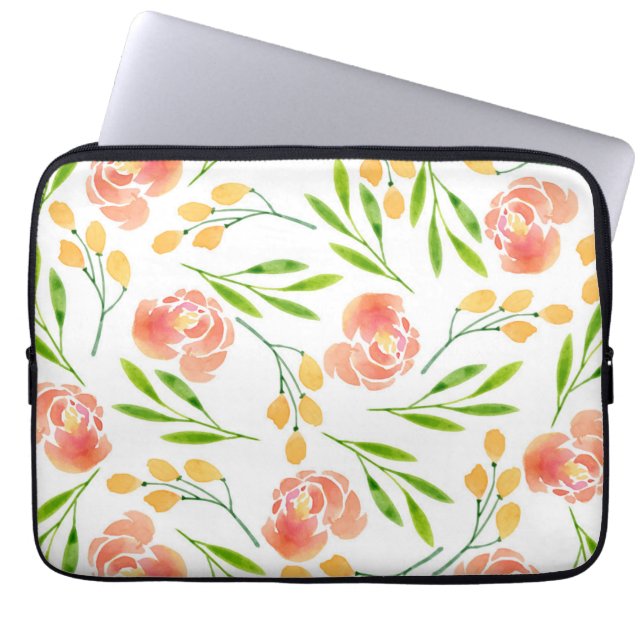 Flower Earrings Laptop Sleeve (Front)