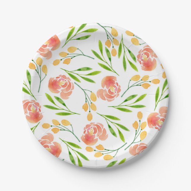 Flower Earrings Paper Plate (Front)