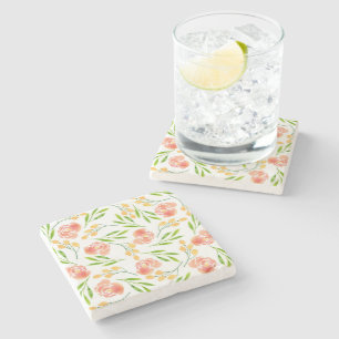 Flower Earrings Stone Coaster