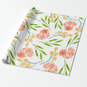 Flower Earrings Wrapping Paper