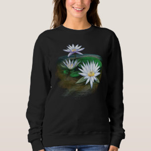 Flower Egyptian Lotus White Water Lily for Nature Sweatshirt